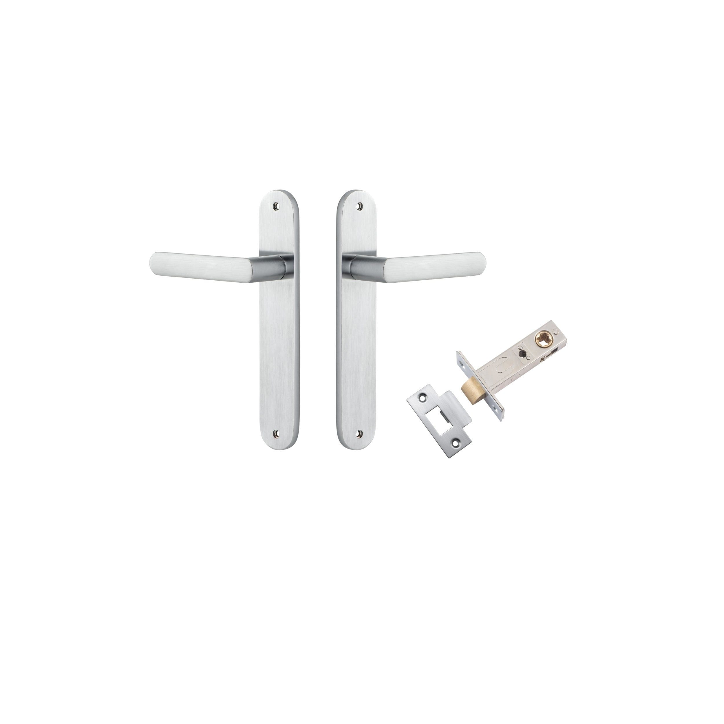 Osaka Lever Oval Brushed Chrome Passage Kit