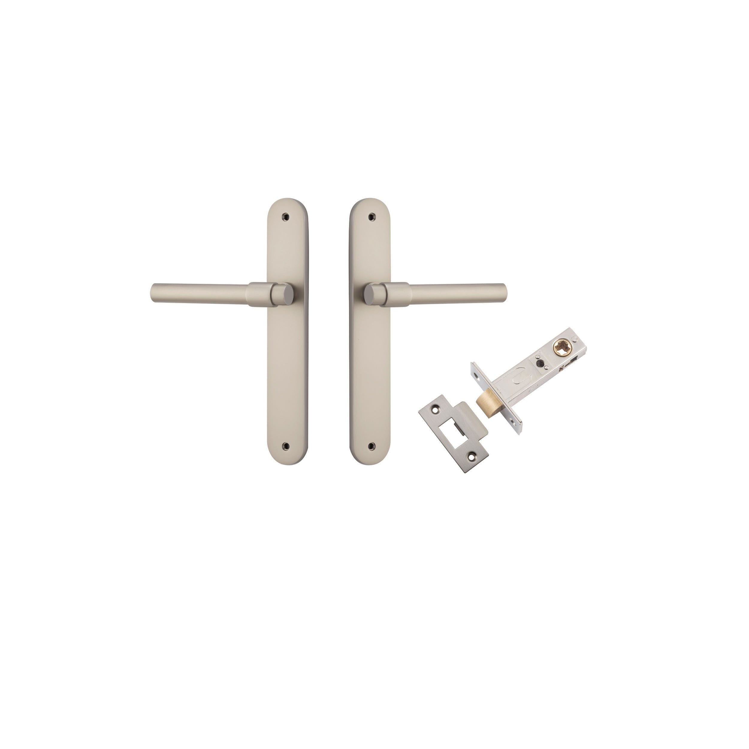 Helsinki Lever Oval Satin Nickel Passage Kit