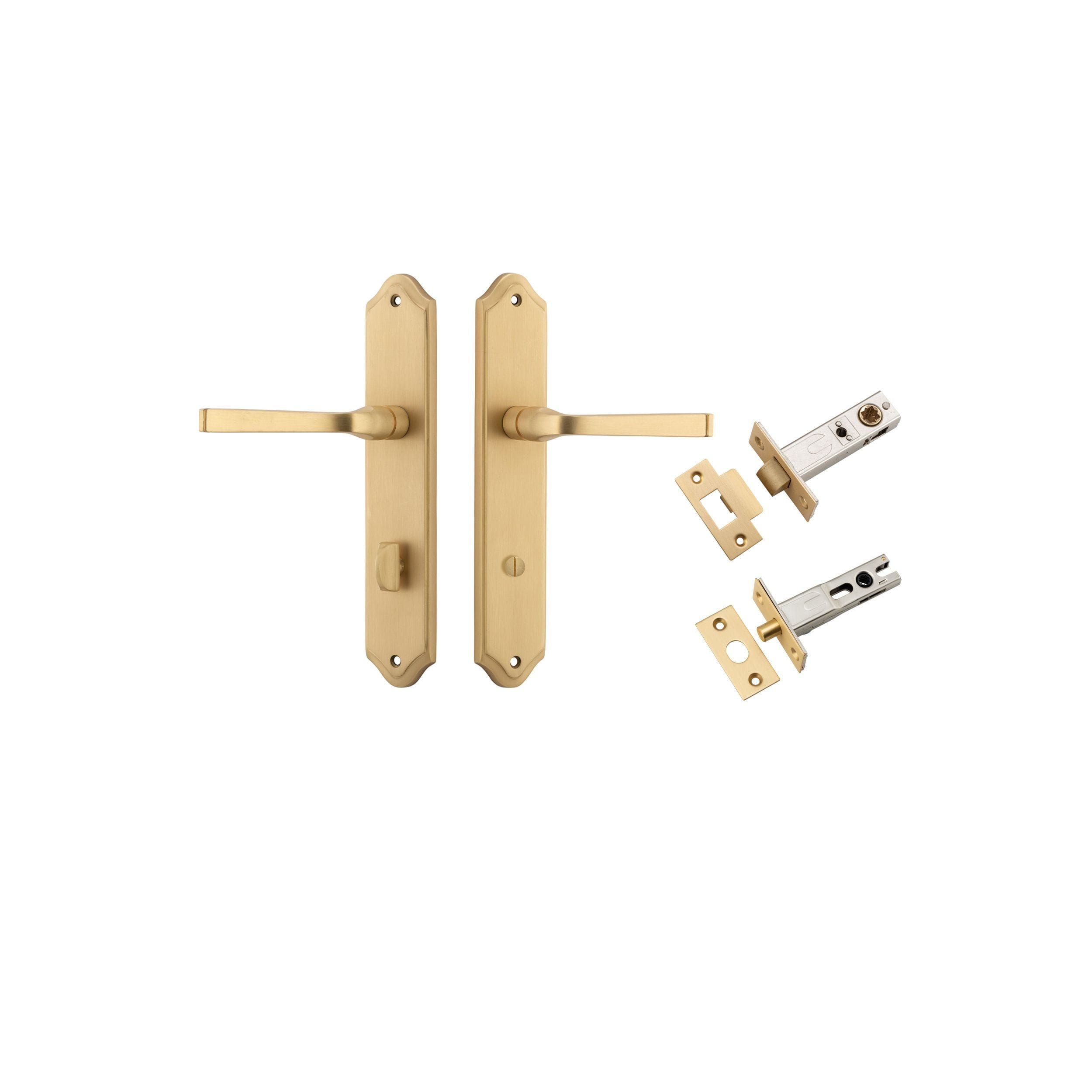 Annecy Lever Shouldered Brushed Brass Privacy Kit