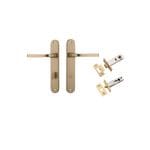 Annecy Lever Oval Brushed Brass Privacy Kit