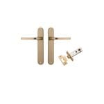 Annecy Lever Oval Brushed Brass Passage Kit