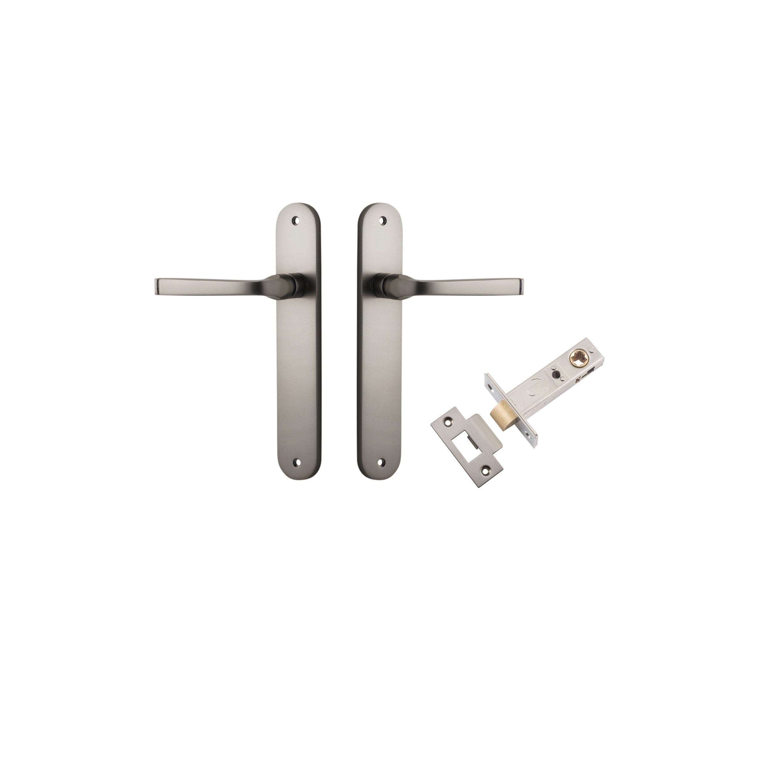 Annecy Lever Oval Satin Nickel Passage Kit