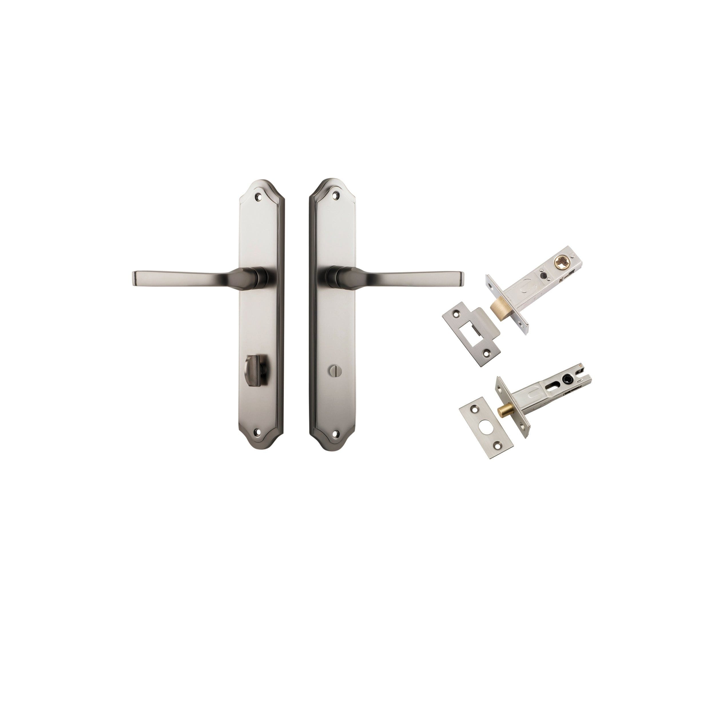 Annecy Lever Shouldered Satin Nickel Privacy Kit