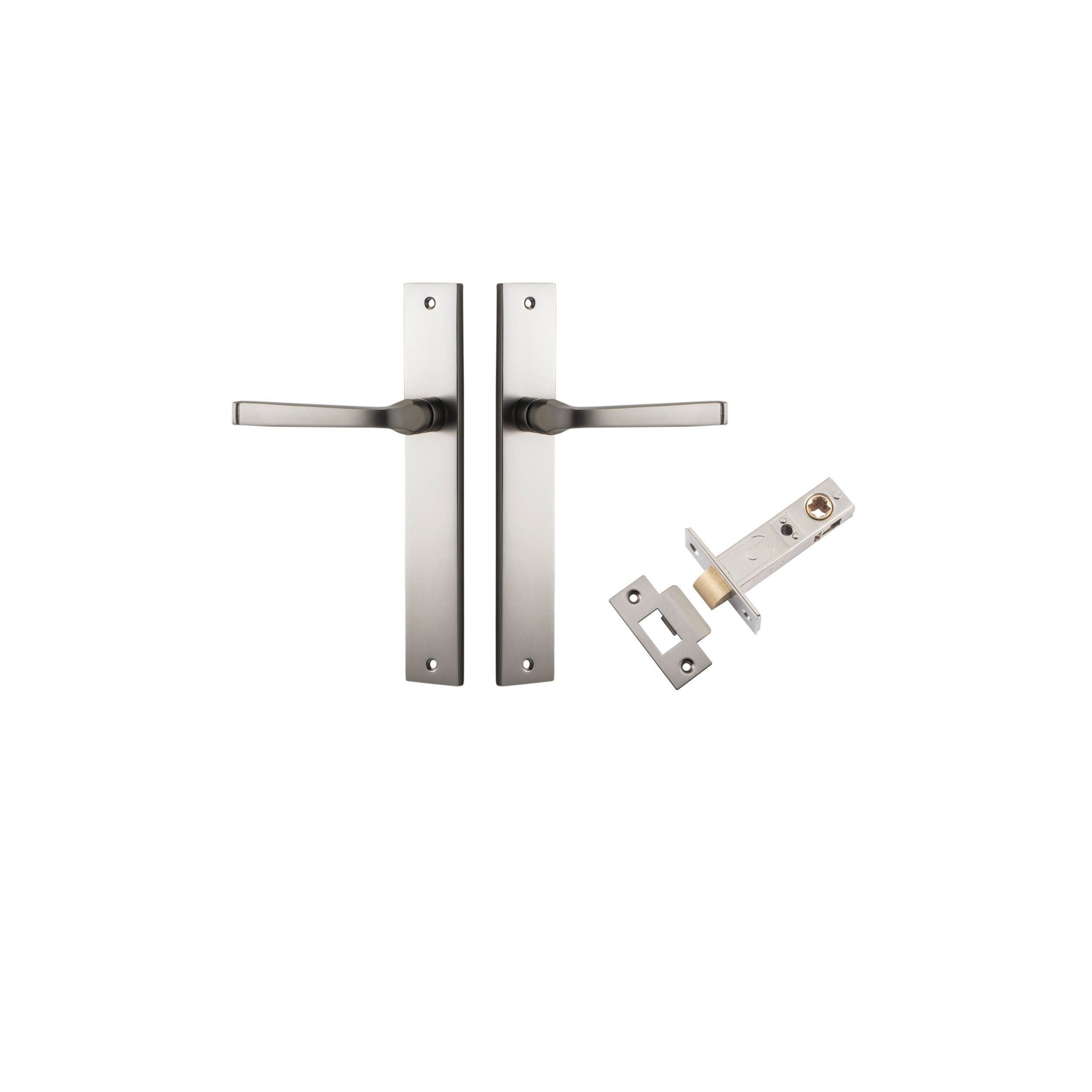 Annecy Lever Rectangular Satin Nickel Passage Kit