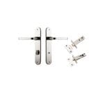 Annecy Lever Oval Polished Nickel Privacy Kit