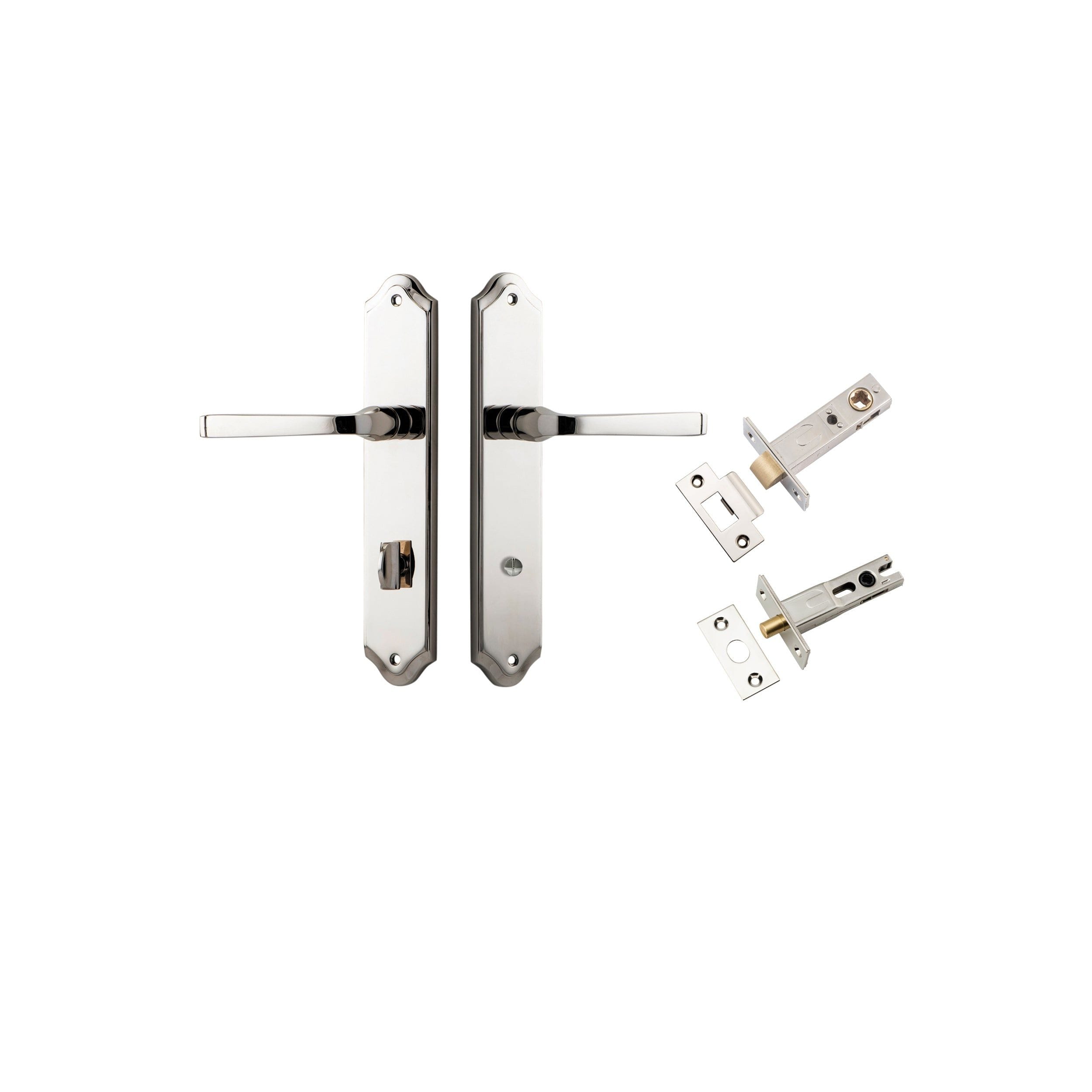 Annecy Lever Shouldered Polished Nickel Privacy Kit