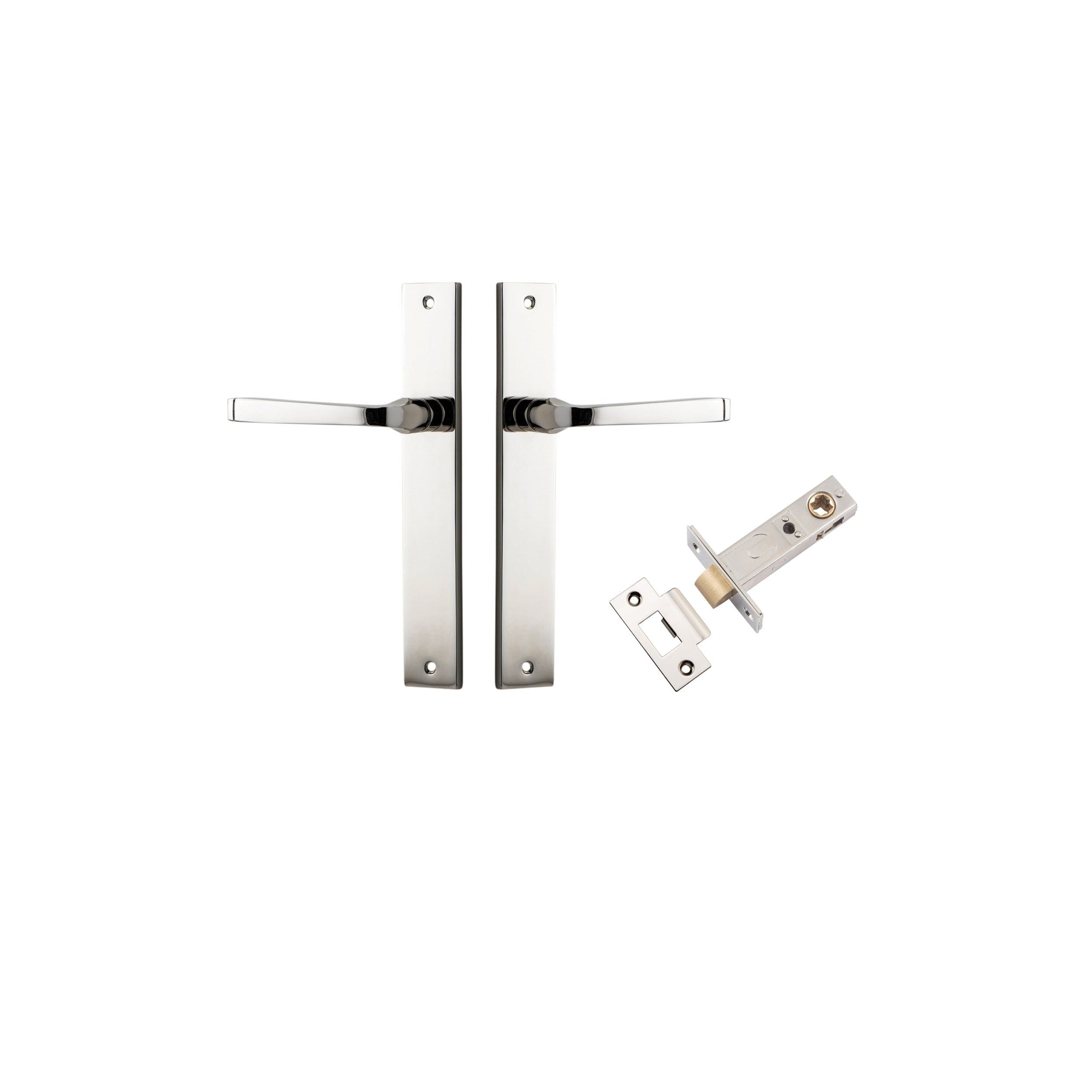 Annecy Lever Rectangular Polished Nickel Passage Kit