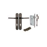 Annecy Lever Oval Signature Brass Entrance Kit - Key/Thumb Turn