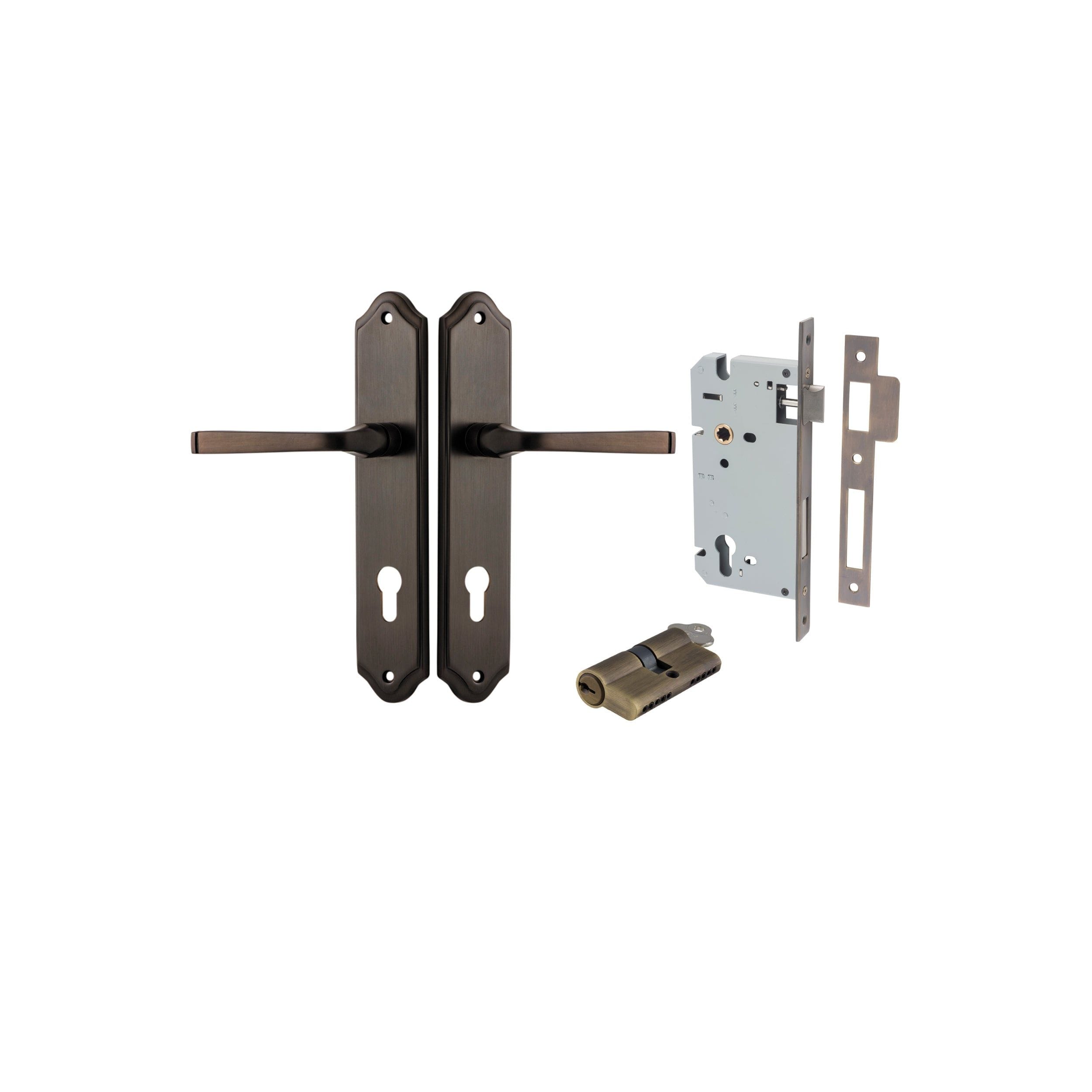 Annecy Lever Shouldered Signature Brass Entrance Kit - Key/Key