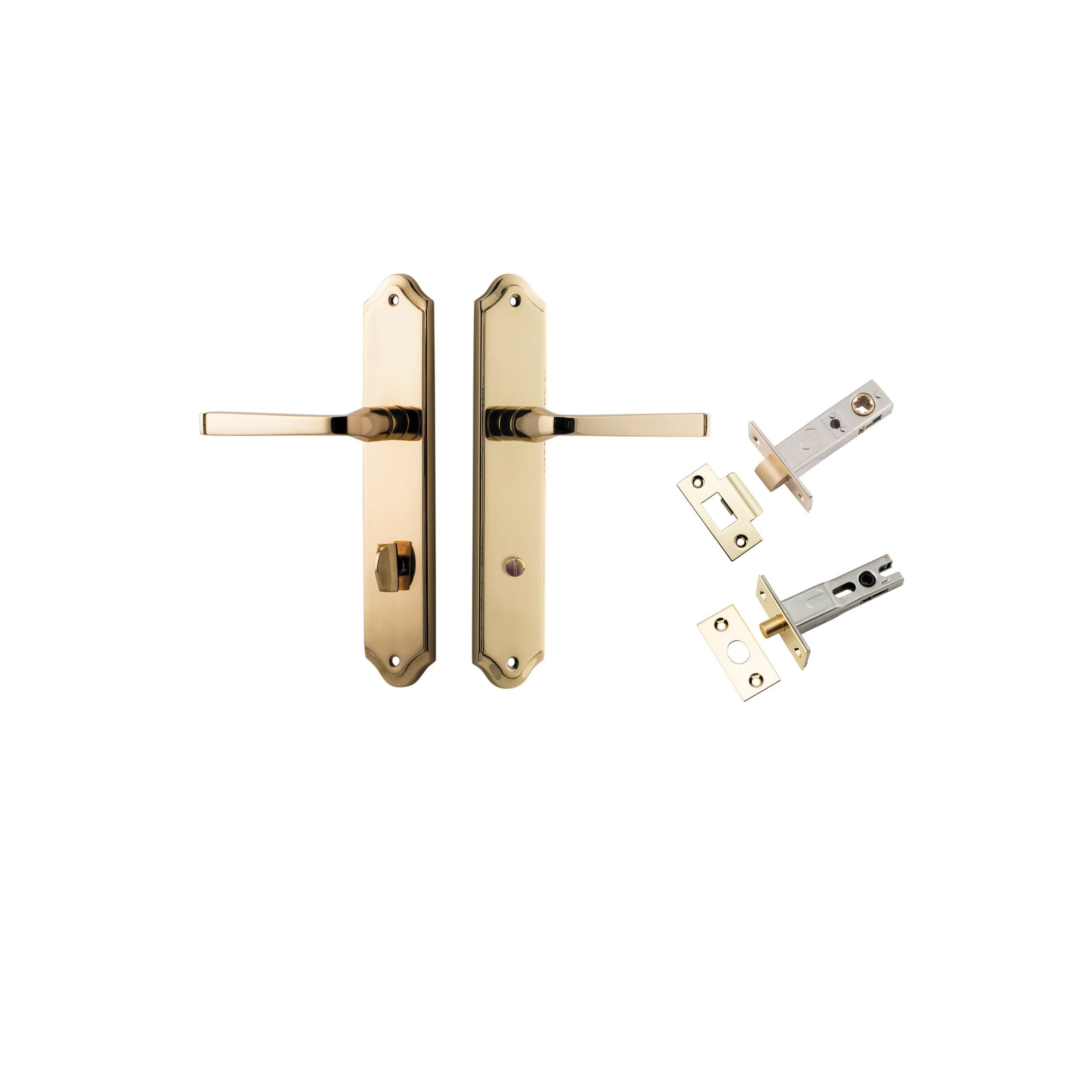 Annecy Lever Shouldered Polished Brass Privacy Kit