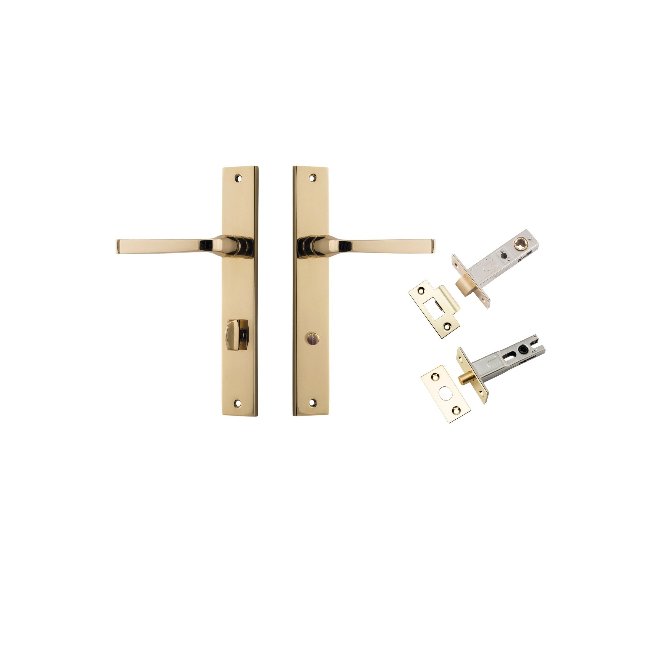 Annecy Lever Rectangular Polished Brass Privacy Kit