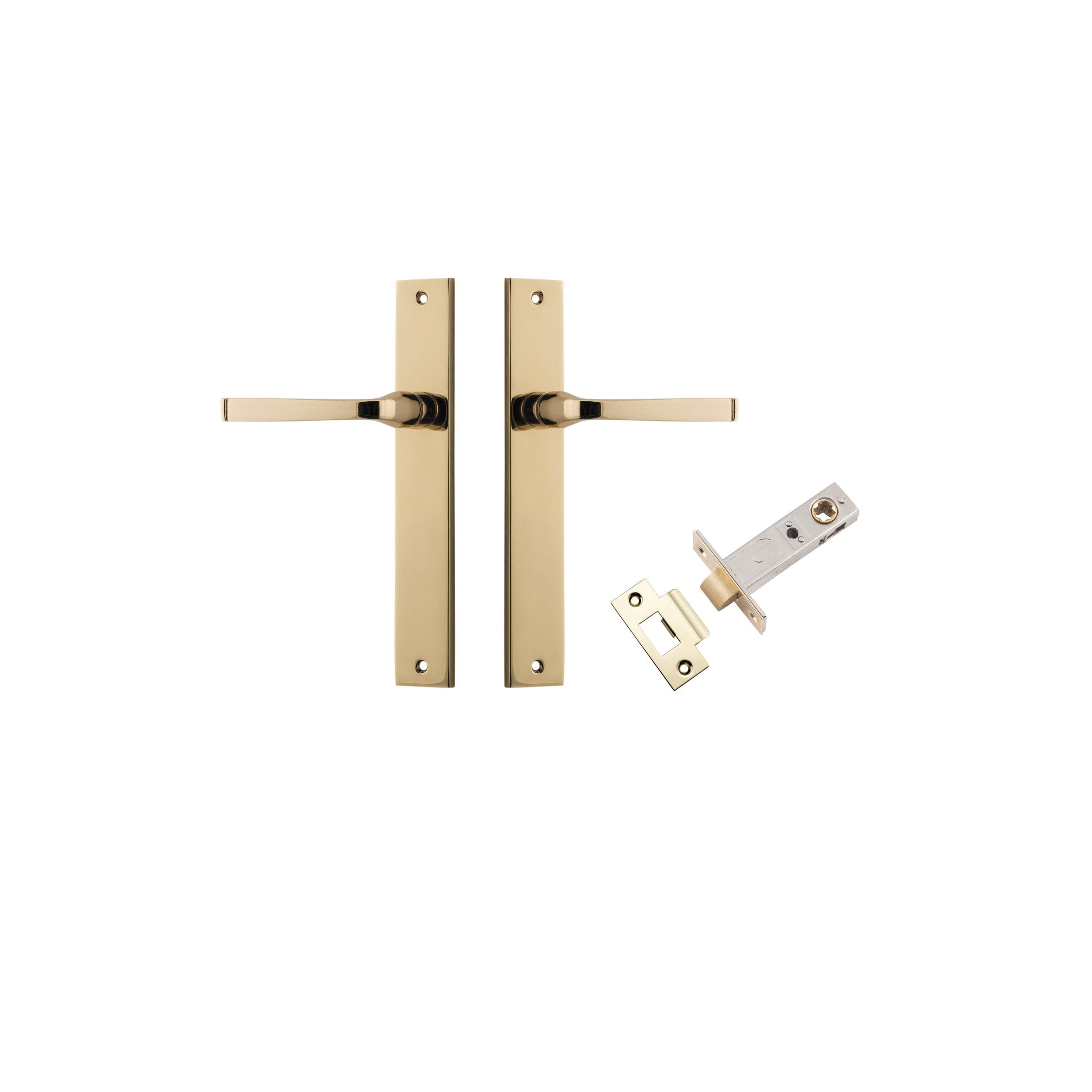 Annecy Lever Rectangular Polished Brass Passage Kit