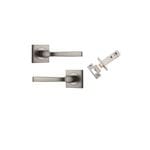 Annecy Lever on Square Rose Satin Nickel Passage Kit