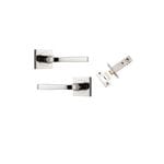 Annecy Lever on Square Rose Polished Nickel Passage Kit