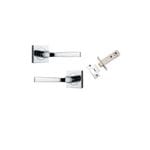 Annecy Lever on Square Rose Polished Chrome Passage Kit