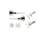Annecy Lever on Rose Polished Nickel Privacy Kit