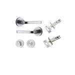 Annecy Lever on Rose Brushed Chrome Privacy Kit