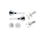 Annecy Lever on Rose Polished Chrome Privacy Kit