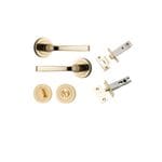Annecy Lever on Rose Polished Brass Privacy Kit