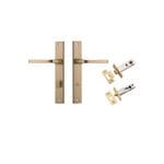 Annecy Lever Rectangular Brushed Brass Privacy Kit