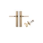 Annecy Lever Rectangular Brushed Brass Passage Kit