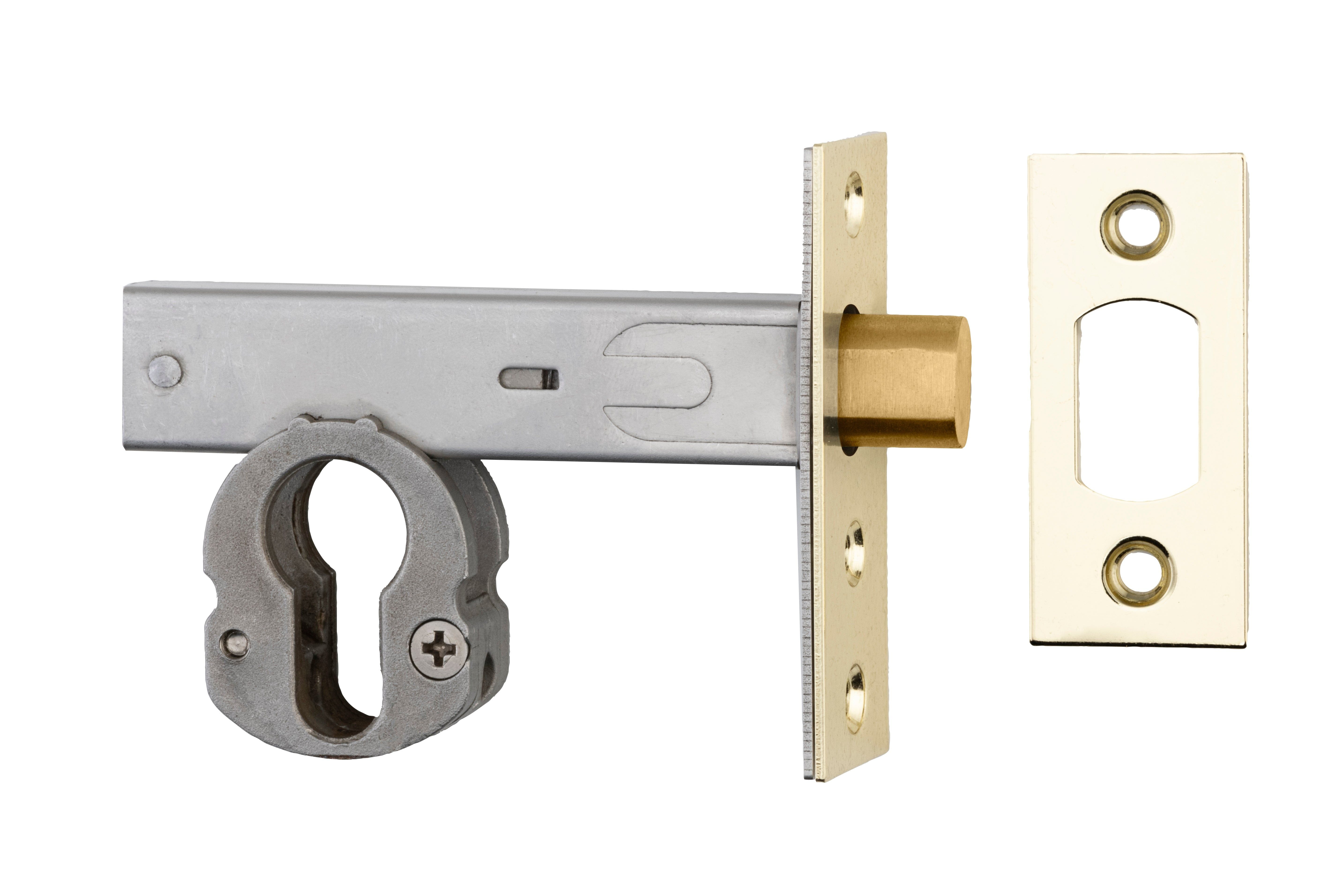 Euro Mortice Deadbolt Polished Brass