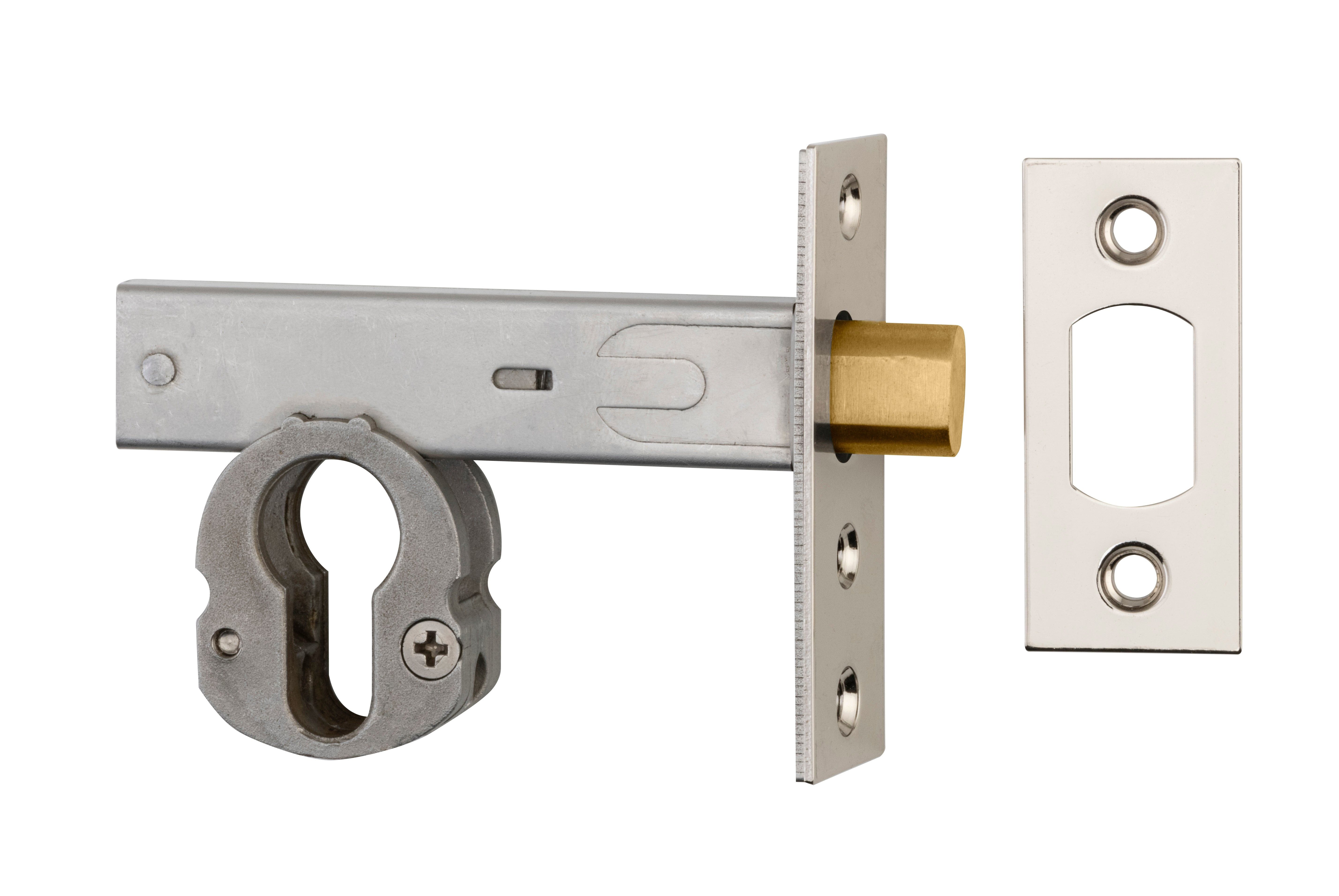 Euro Mortice Deadbolt Polished Nickel