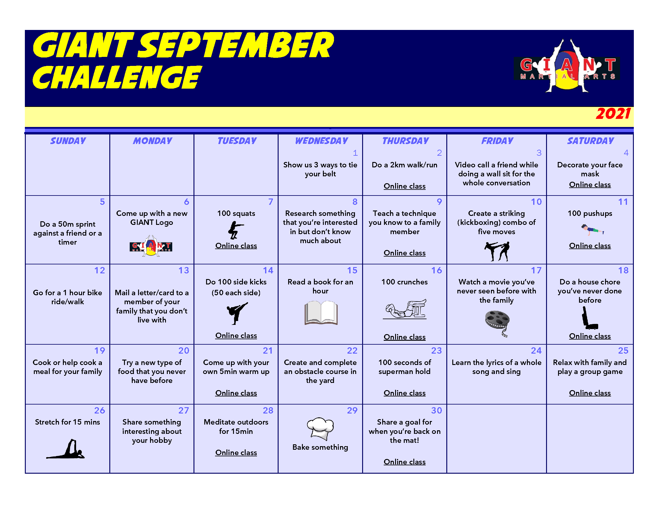 GIANT September Challenges