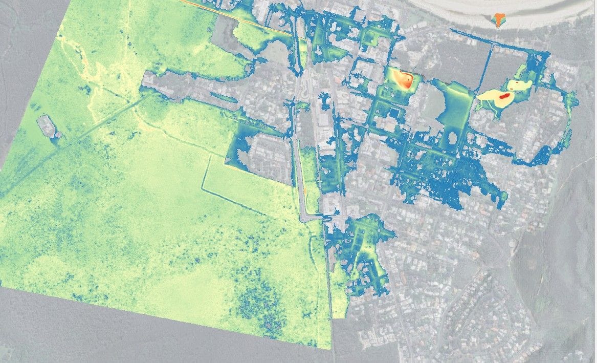 Outputs from a flood model