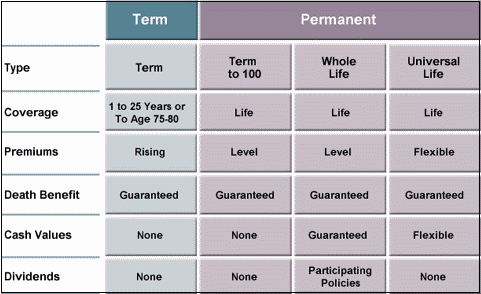 Different Types of Life Insurance