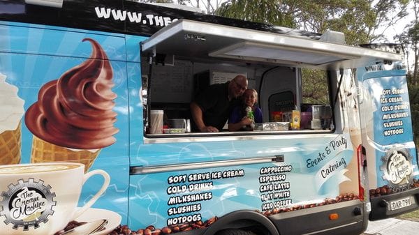 The Cream Machine offers icecream, milkshakes, slushies, waffles and espresso coffee