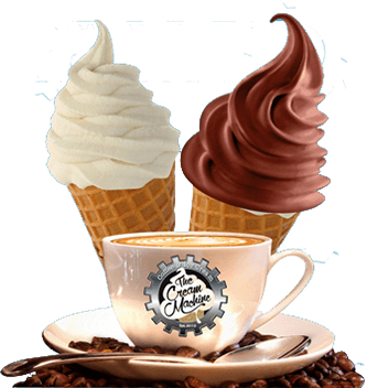 The Cream Machine, 2 ice creams and a coffee