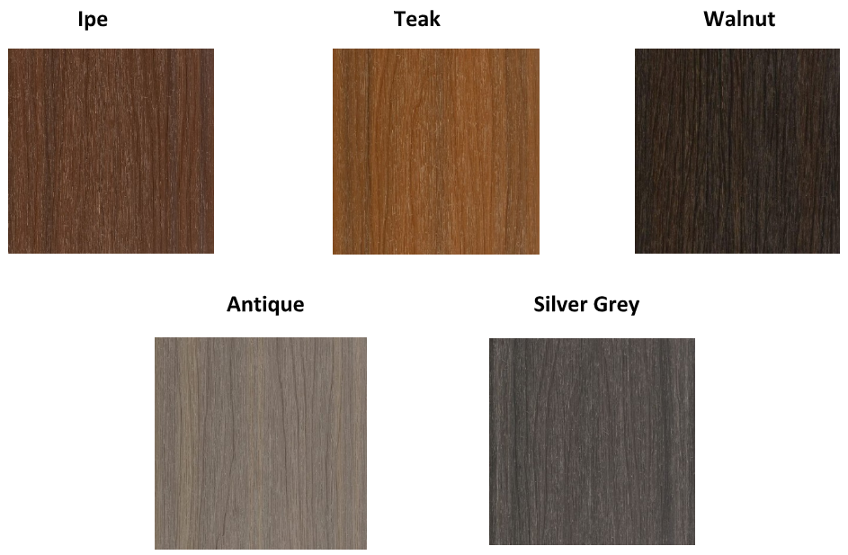 NewTechWood composite decking colour range