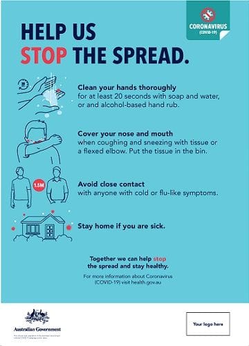 Coronavirus Poster - Help Stop the Spread