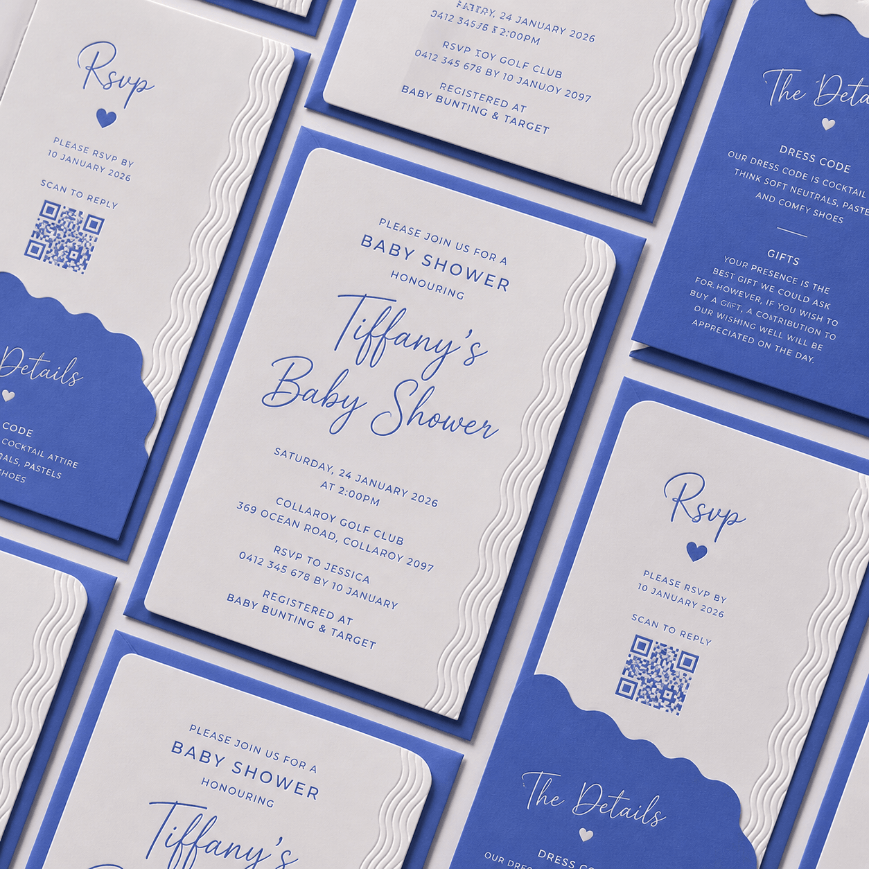 baby shower event stationary professional beautiful custom printing