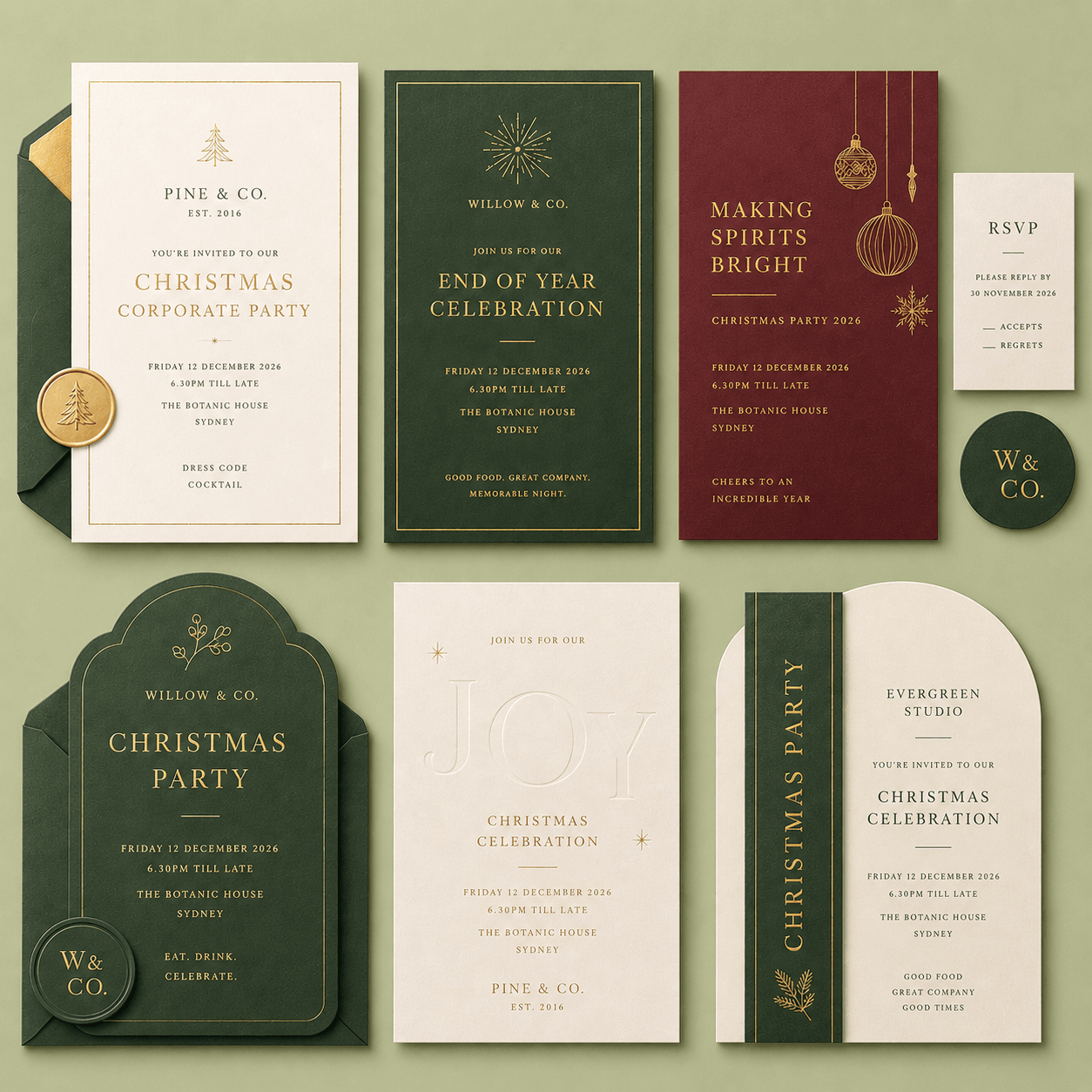 Christmas stationary professional beautiful custom printing