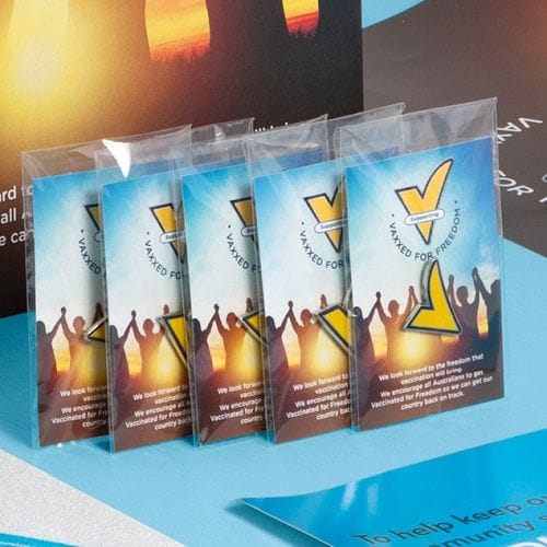 Iconic 5-tick Packs of Five Supporting Vaxxed for Freedom