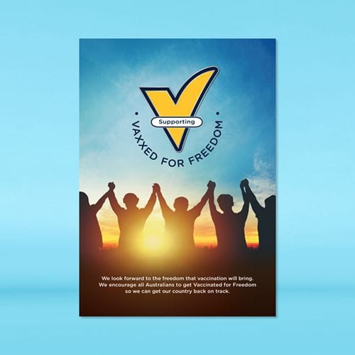 COVID-19 A2 Poster - Vaxxed for Freedom Supporting Vaxxed for Freedom