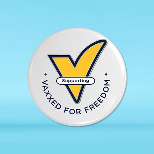 COVID-19 Window Decal - Vaxxed for Freedom Supporting Vaxxed for Freedom
