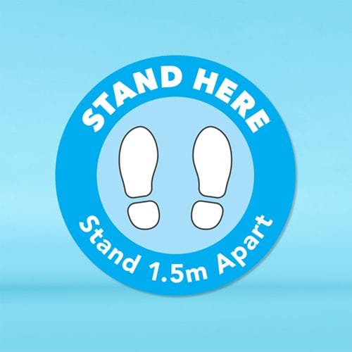 COVID-19 Floor Decal - Stand Here Supporting Vaxxed for Freedom