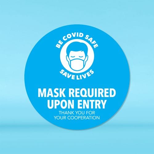 COVID-19 Floor Decal - Face Mask Required Supporting Vaxxed for Freedom
