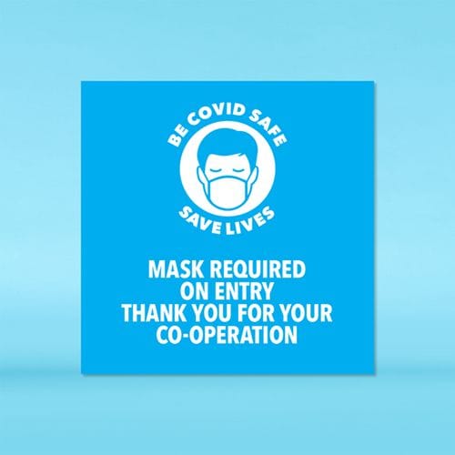 COVID-19 Window Decal - Face Mask Required for Entry Supporting Vaxxed for Freedom