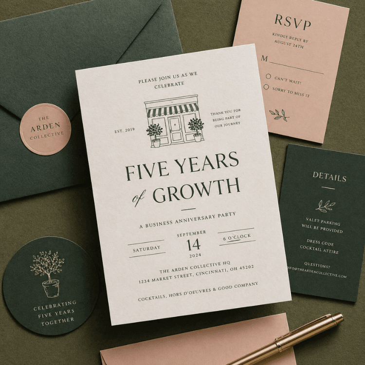 birthday business invitations stationary professional beautiful custom printing