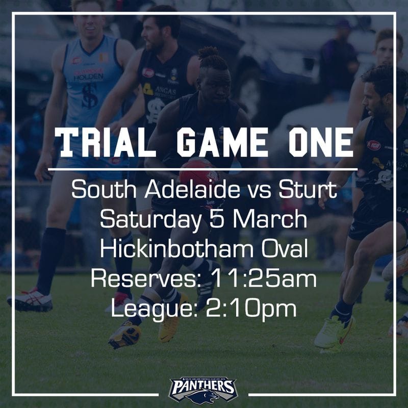 Trial Game One: South vs Sturt - Teams