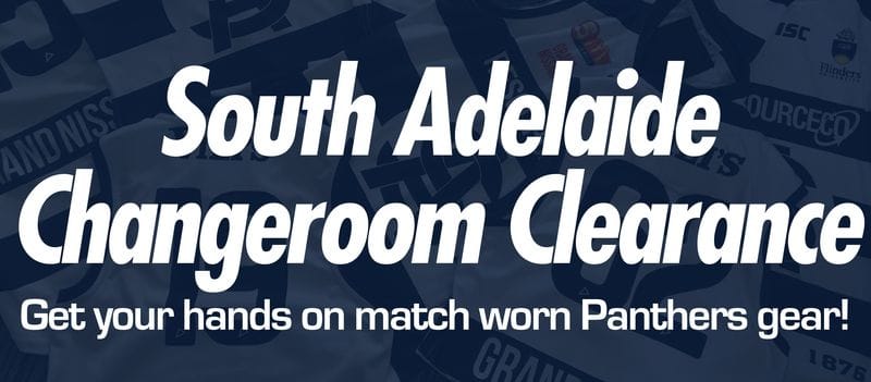 Panthers Changeroom Clearance - Score Match Worn Gear!