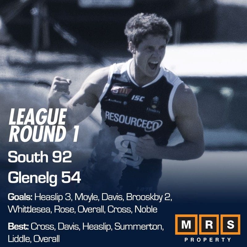 League Match Report - Round 1 - South Adelaide vs Glenelg