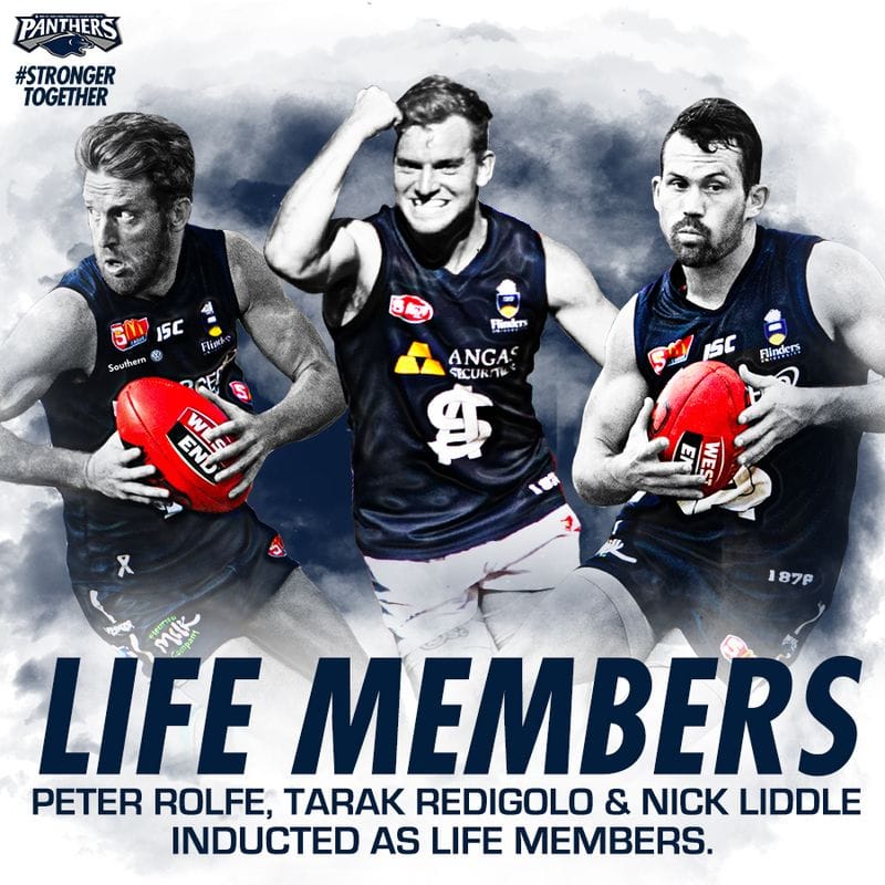 Peter Rolfe, Tarak Redigolo and Nick Liddle inducted as a Life Members