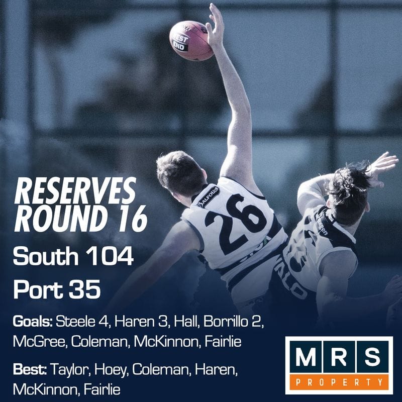 Reserves Match Report - Round 16 - South Adelaide vs Port Adelaide