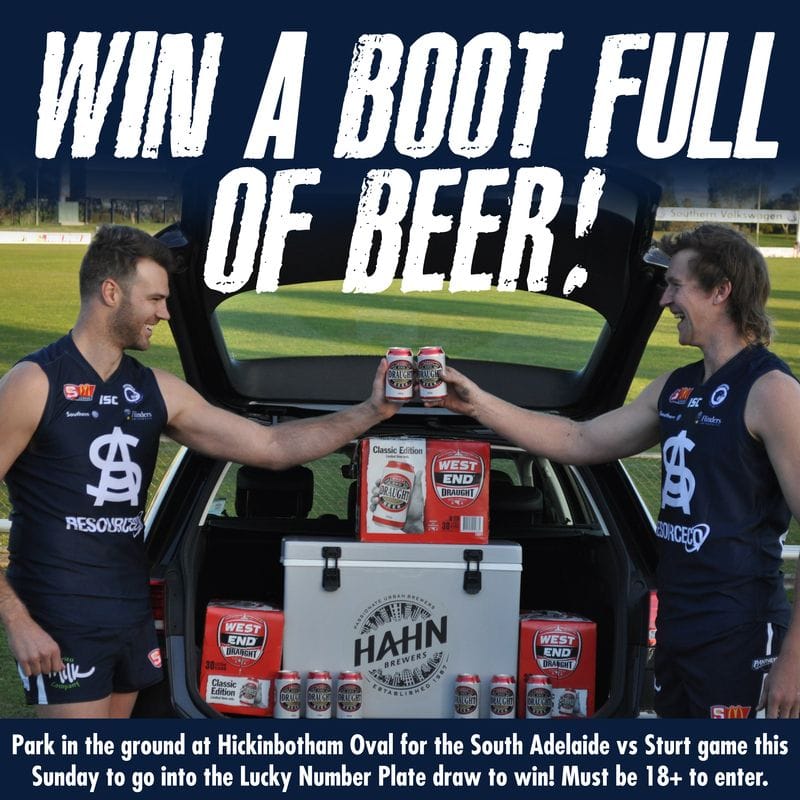 Win a Boot Full of Beer at the Footy!