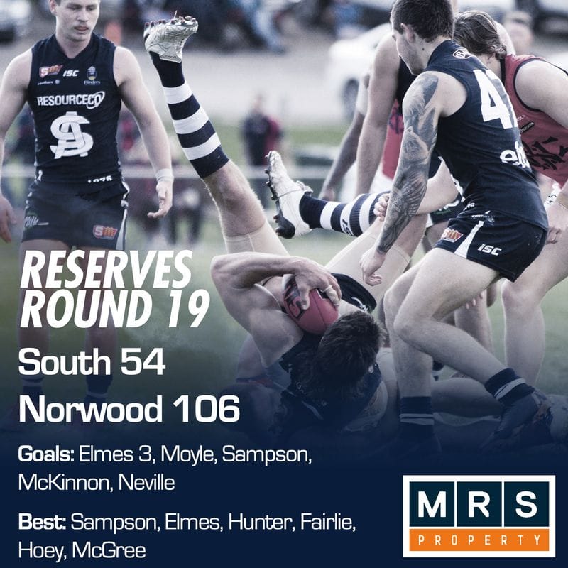 Reserves Match Report - Round 19 - South Adelaide vs Norwood